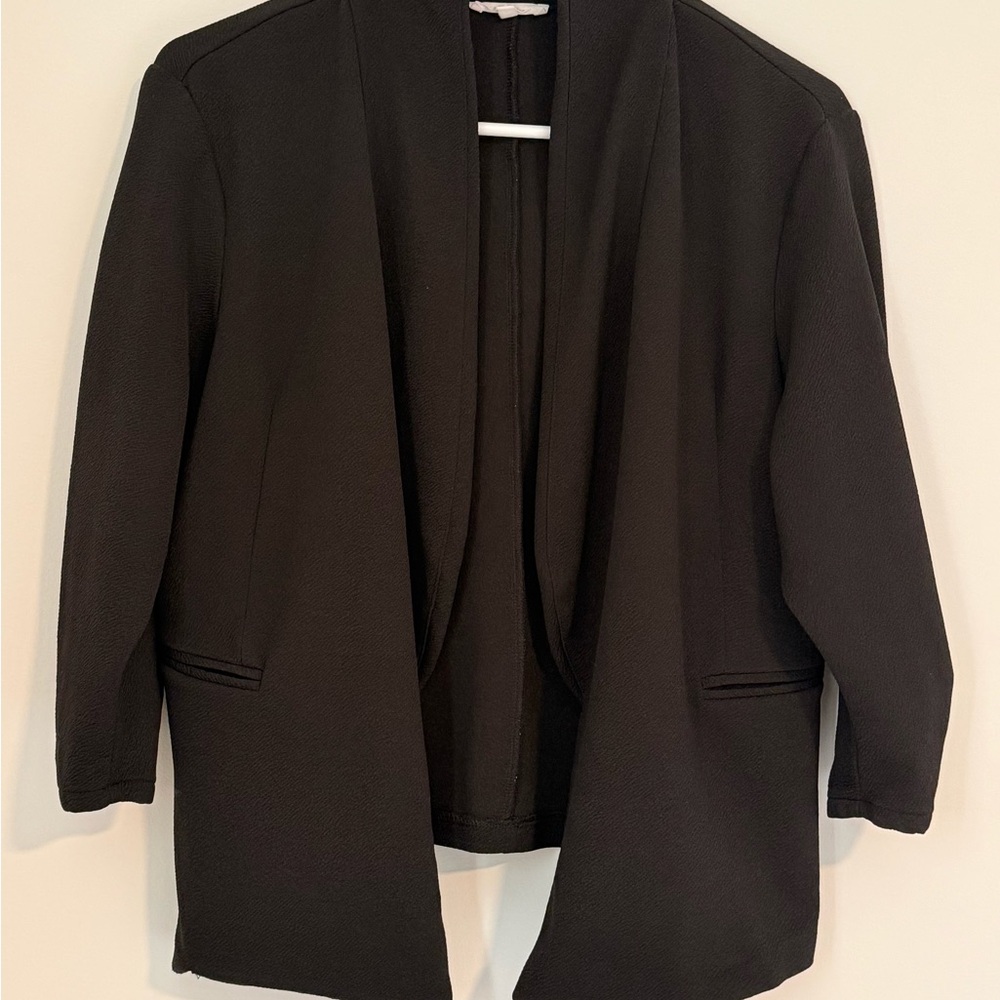 Maurices Black Blazer with Relaxed Open-Front Design